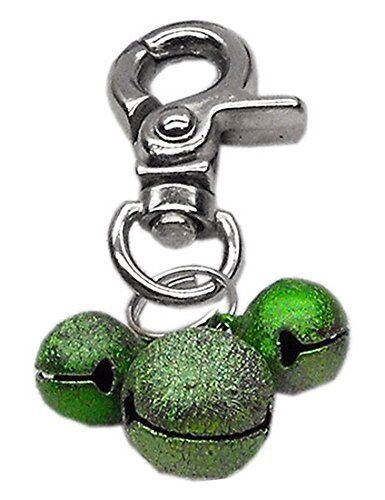 Mirage Pet Products Lobster Claw Bell Charm for Pets, Emerald Green