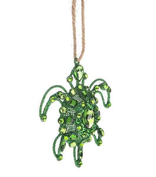 Ganz Coastal Sea Turtle Ornament, Acrylic and Zinc, 3.5" x 4"