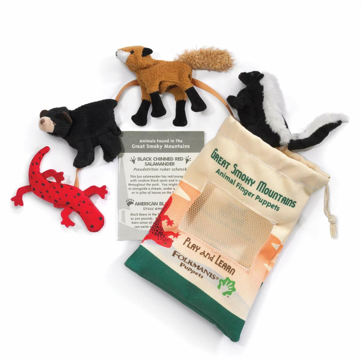 Folkmanis Great Smoky Mountain Animal Set Finger Puppet