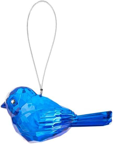 Crystal Expressions Ganz Little Blue Bird Ornament, ACRY-1064, 3.25"