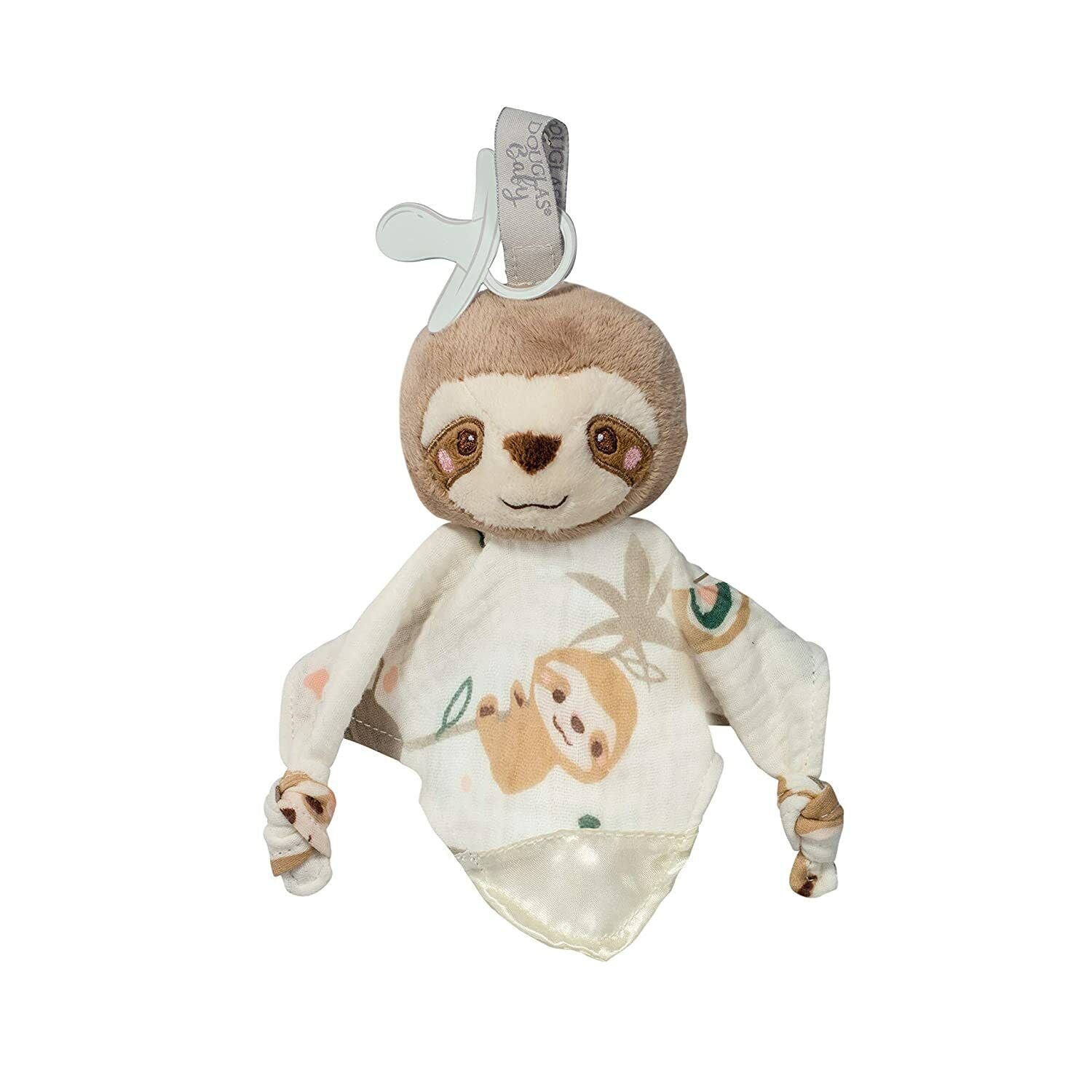 Douglas Baby Stanley Sloth Paci Lovey Pacifier Holder