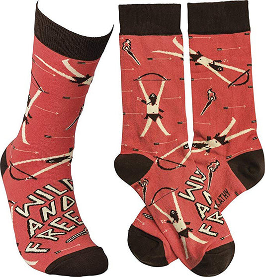 Primitives by Kathy Socks Wild & Free Unisex Adult - Archer and Arrows