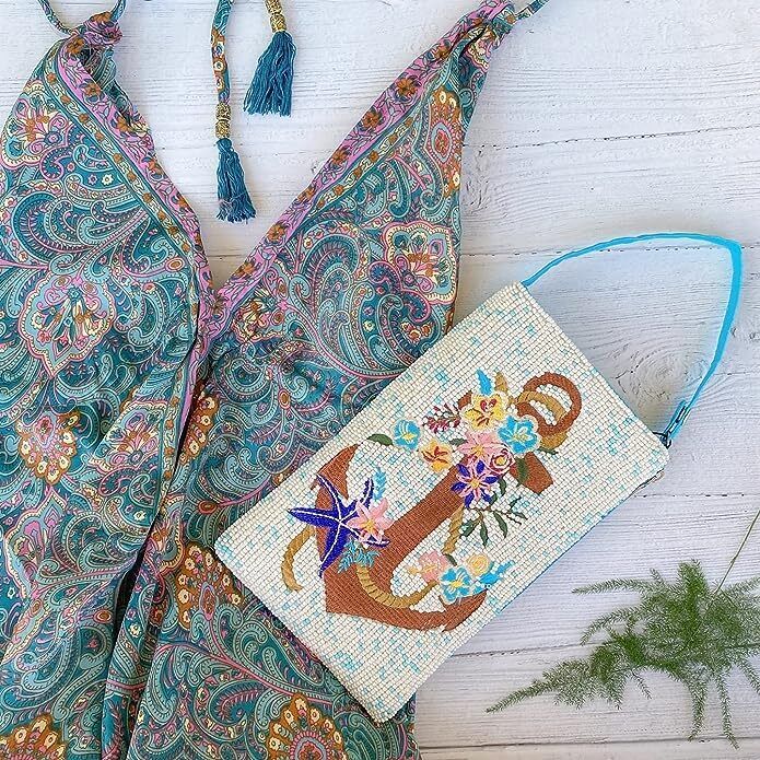 Bamboo Trading Company Cell Phone or Club Bag, Floral Anchor