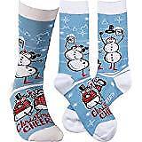 Primitives by Kathy Unisex Socks - Christmas Cheer - Snowman