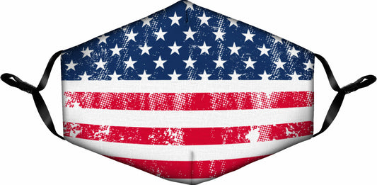 Spoontiques Fun Face Mask, Washable, Adjustable Ear Straps -Americana