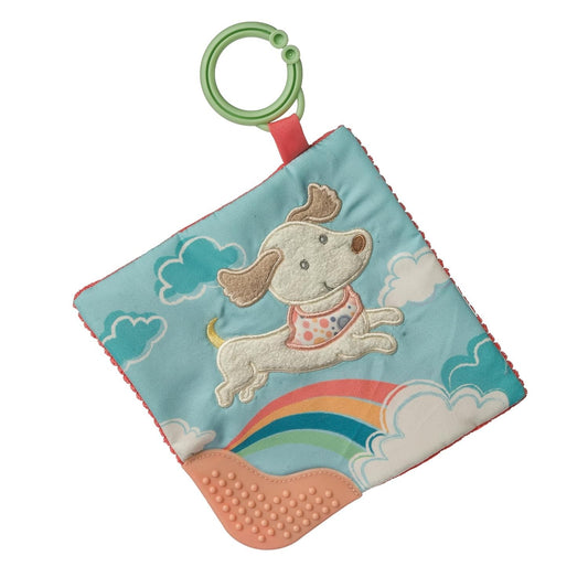 Mary Meyer Crinkle Teether Toy with Squeaker, 6 x 6-In, Tan Dancing Dachshund