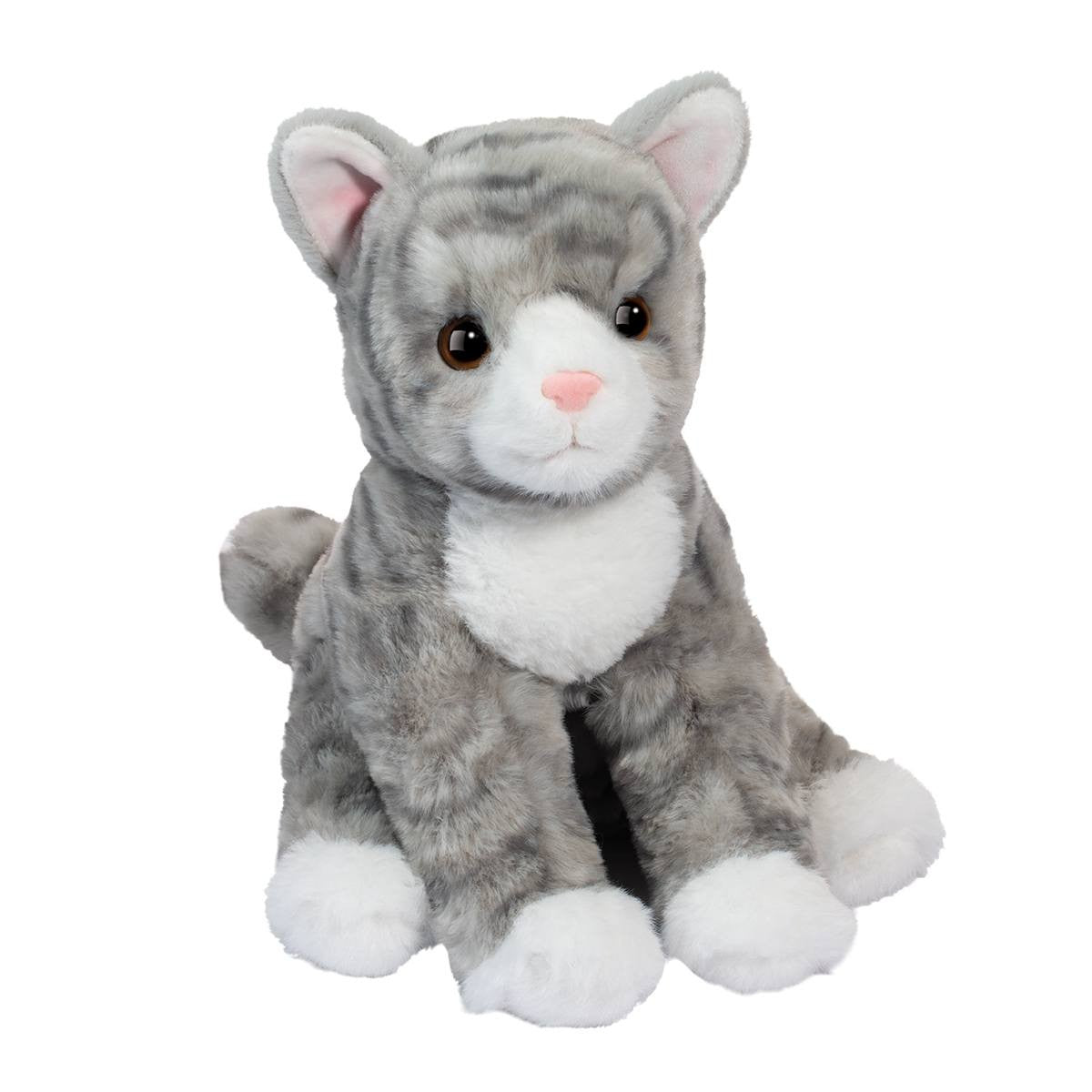 Douglas Toys Tabbie Gray Striped Cat Soft Plush Stuffed Animal Toy, 12" long