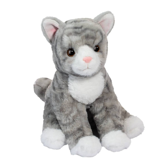 Douglas Toys Tabbie Gray Striped Cat Soft Plush Stuffed Animal Toy, 12" long