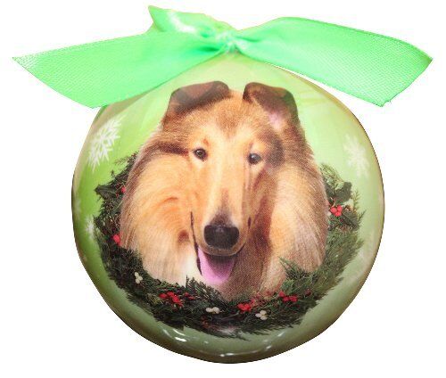 Collie Christmas Ornament Shatter Proof Ball Easy To Personalize