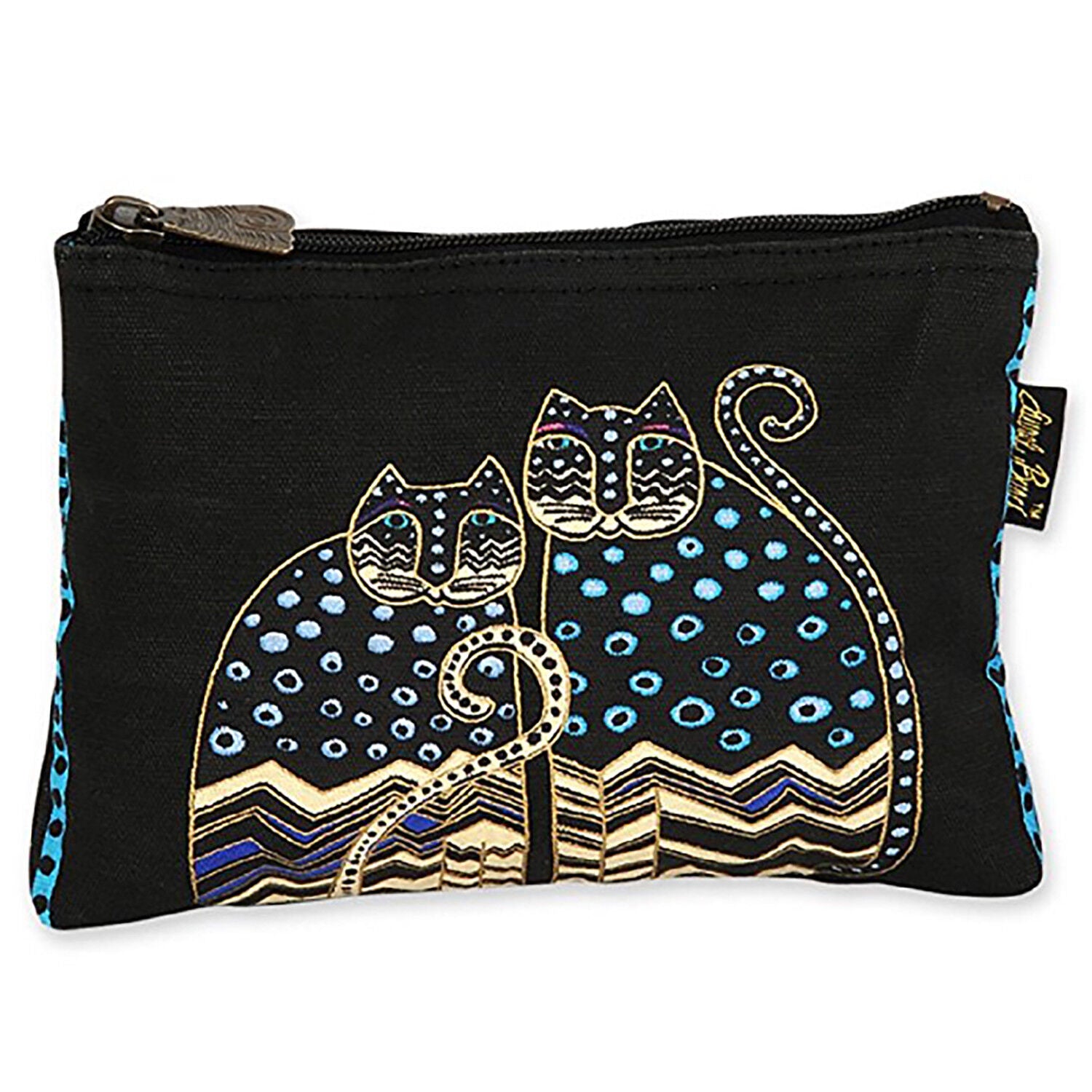 Laurel Burch Feline Cats Minis Cosmetic Bag (Polka Dot A)