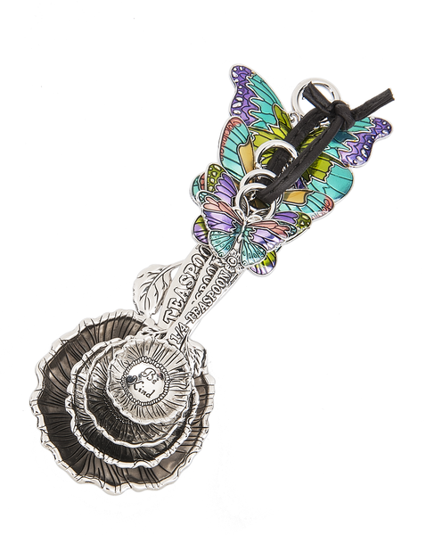 Ganz 4-Piece Set - Colorful Butterflies and Flowers Measuring Spoons