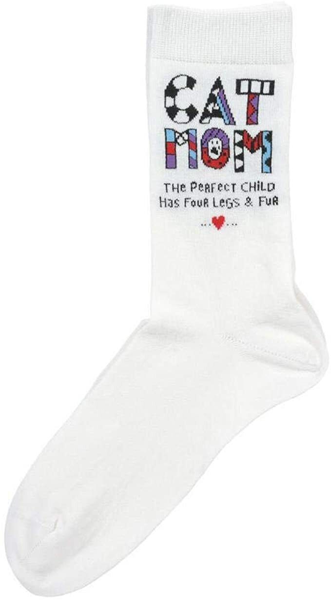 Enesco Our Name Is Mud Cuppa Doodle Cat Mom Socks