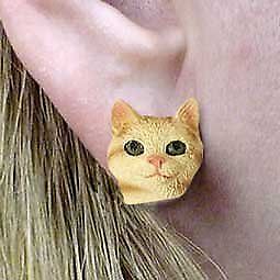 Conversation Concepts Red Tabby Manx Earrings Post