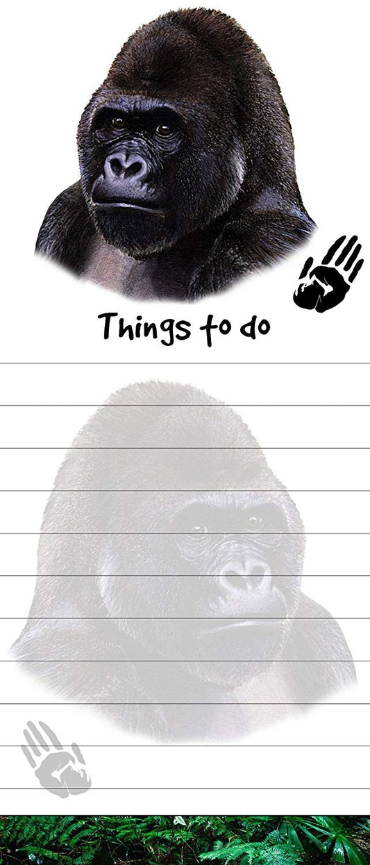 "Gorilla Magnetic List Pads" Uniquely Shaped Sticky Notepad