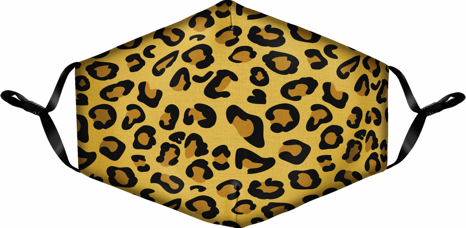 Spoontiques Fun Face Mask, Washable, Reusable, Adjustable Ear Straps -Leopard