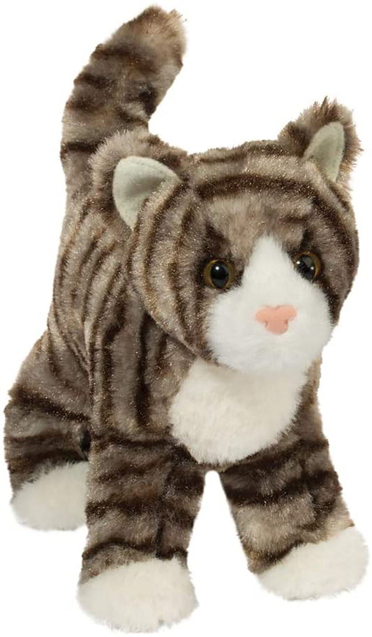 Douglas Zigby 6" Gray Stripe Stuffed Animal Plush Cat