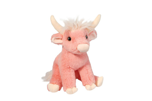 Douglas Candie Pink Highland Cow Soft Plush Stuffed Animal, 11" long
