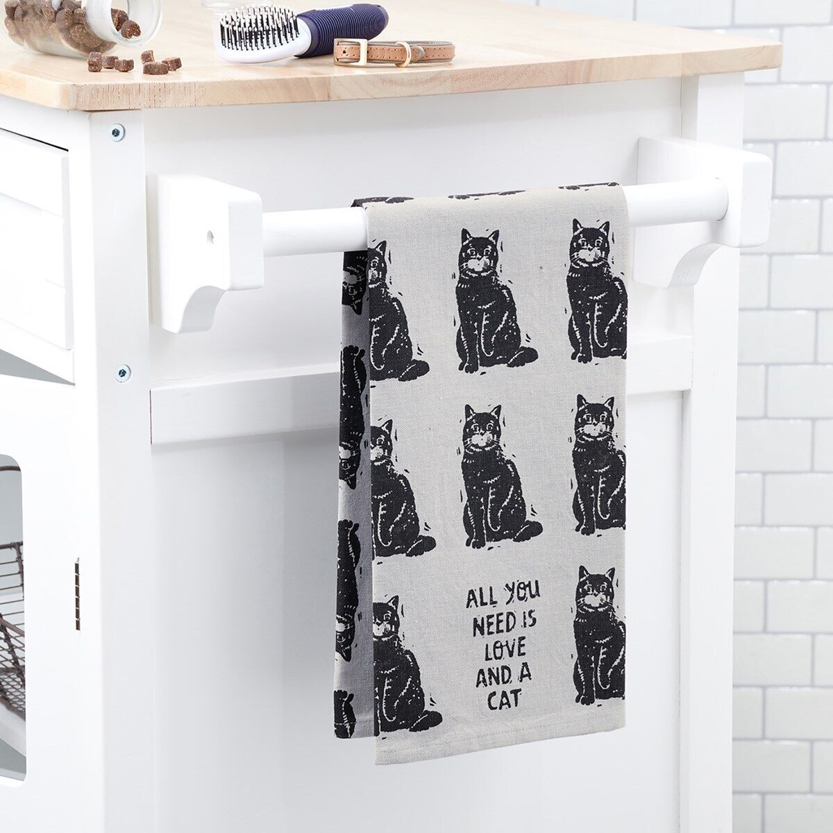Primitives by Kathy Kitchen Towel - All You Need Is Love And A Cat