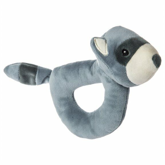 Mary Meyer Leika Baby Rattle, 6-Inches, Little Raccoon