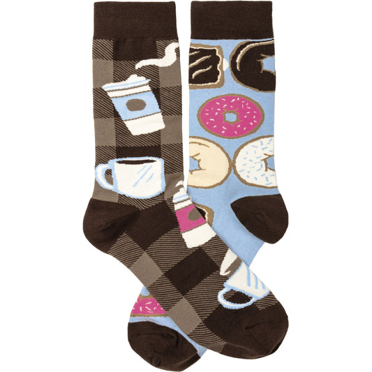 Primitives by Kathy Socks - Socks - Coffee & Donuts, One Size Fits Most