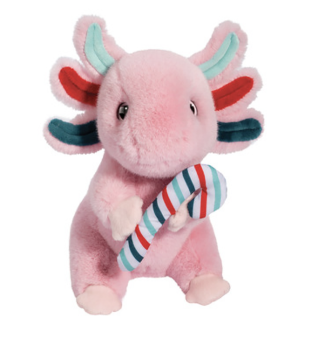 Douglas Mini Holiday Axolotl with Candy Cane Plush Stuffed Animal Toy, 6.5"