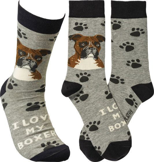 Primitives By Kathy Socks - I Love My Boxer