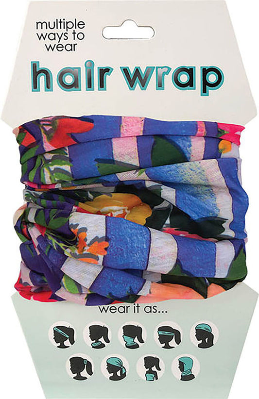 Spoontiques Striped Floral Hair and Face Wrap