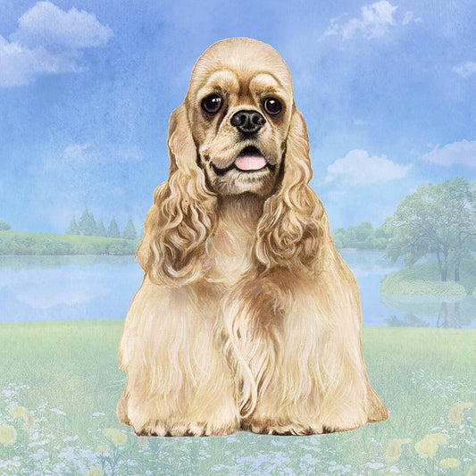 Cocker Spaniel (Sitting) Tabletop Drink Coaster (1)