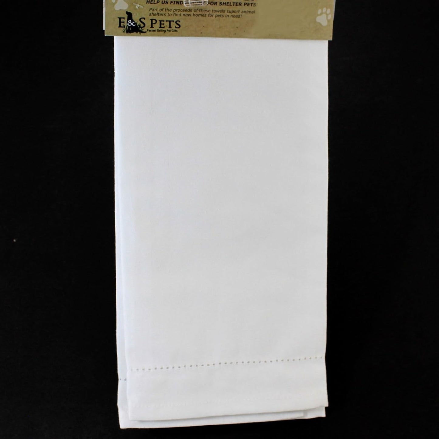 E&S Pets 712-2 Calico Cat Kitchen Towel, Off-white