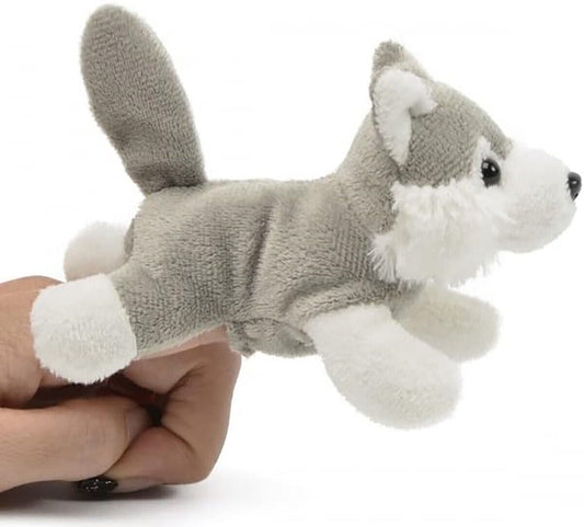 Unipak 1155WO Gray Wolf Plush Finger Puppet, 5-inch Length