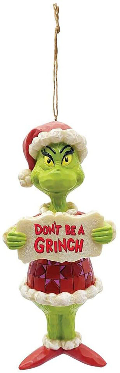 Enesco Grinch by Jim Shore Grinch Don't Be Grinch PVC Hanging Ornament