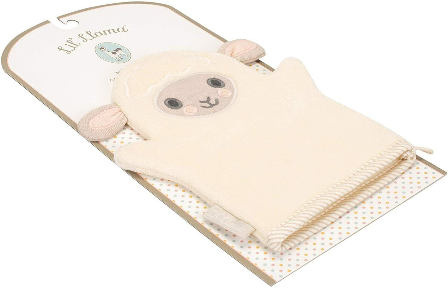 Lil' Lamb Grey Super Soft Cotton Terry Cloth Baby Bath Mitt By Li'l Llama