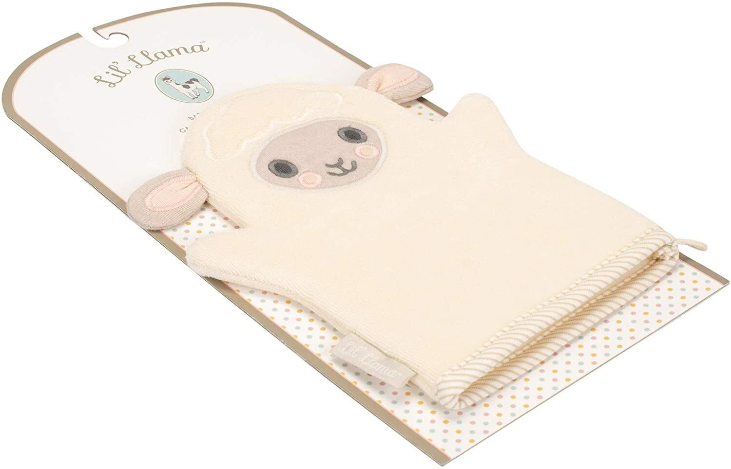 Lil' Lamb Grey Super Soft Cotton Terry Cloth Baby Bath Mitt By Li'l Llama