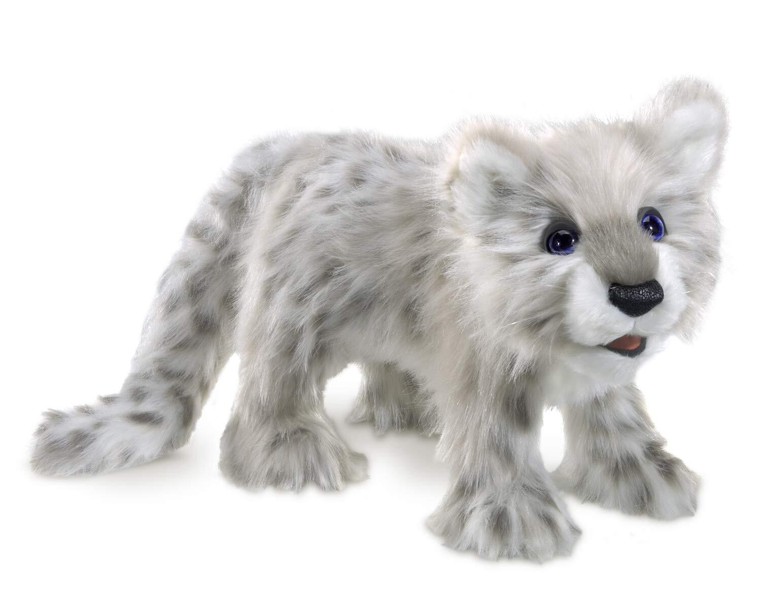 Folkmanis Snow Leopard Cub Hand Puppet, 17"