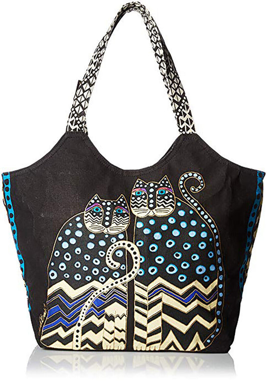 Laurel Burch Polka Dot Gatos Scoop Tote