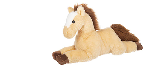 Ganz Gambler Lying Down Plush Stuffed Animal Toy Cream Palomino Horse, 12.5"