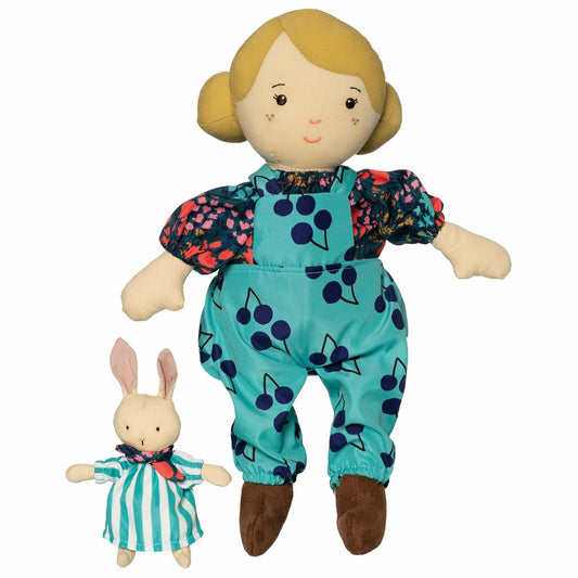 Manhattan Toy Playdate Friends Ollie Ethnic Plush Soft Doll with Bunny, 11"