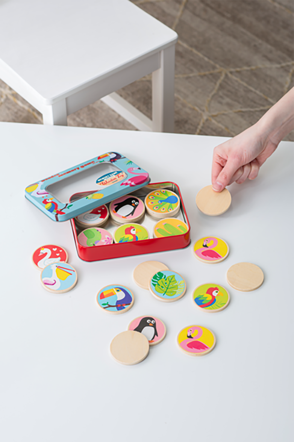 Wooden Bird Memory Game, 24 Pieces by Ganz