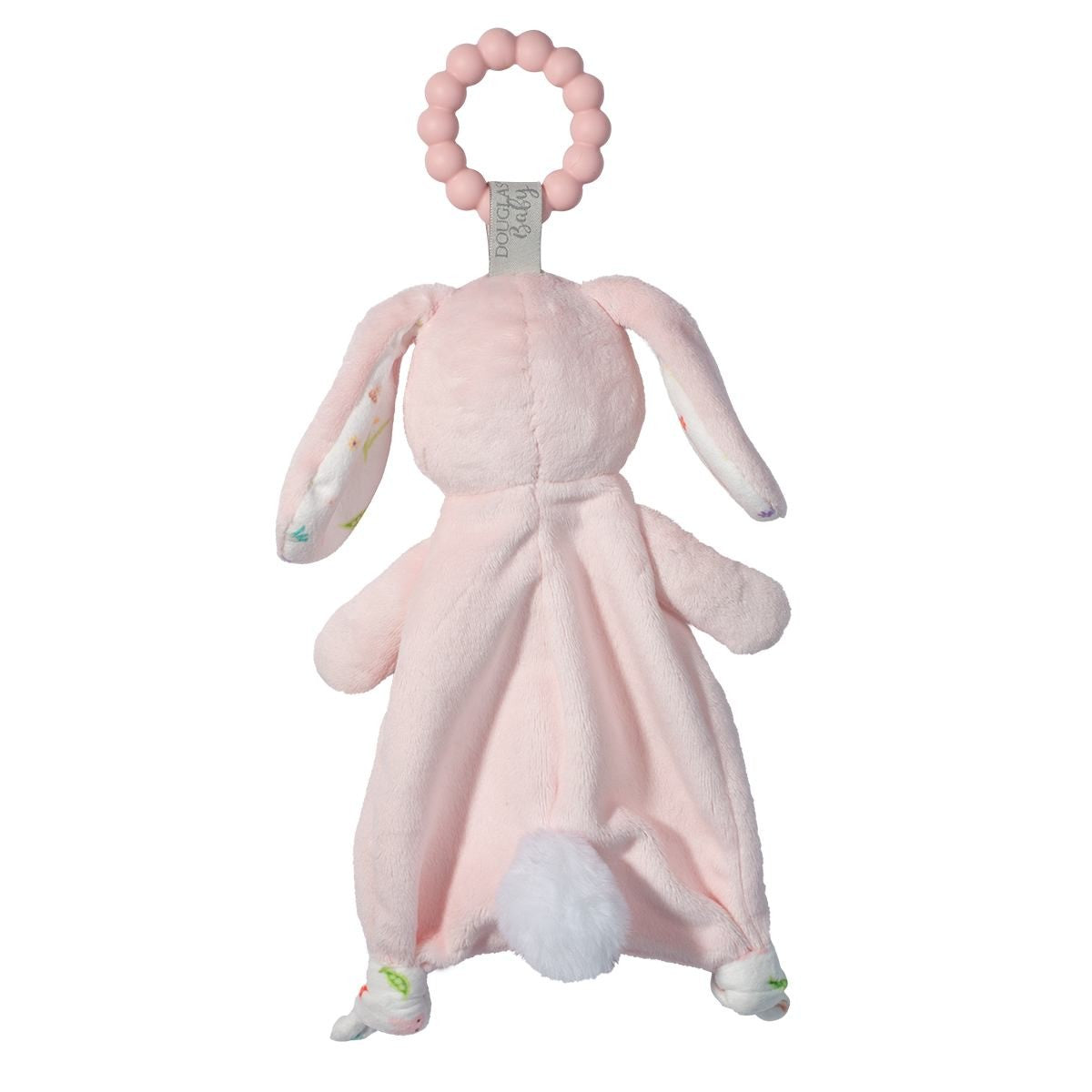 Douglas Parsnip Pink Bunny Teether Plush Stuffed Animal Toy, 10"