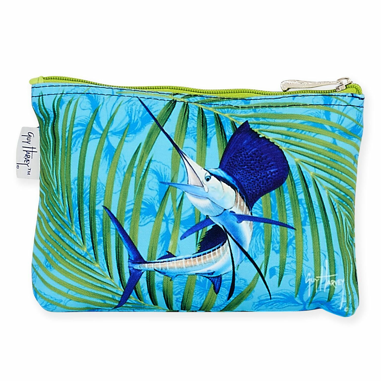 Guy Harvey Sailfish Cosmetic Bag, 9"