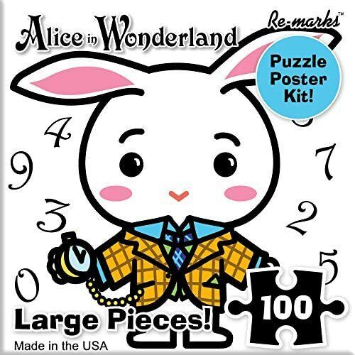 Re-marks Alice in Wonderland100 Large Piece Puzzle Cube - White Rabbit