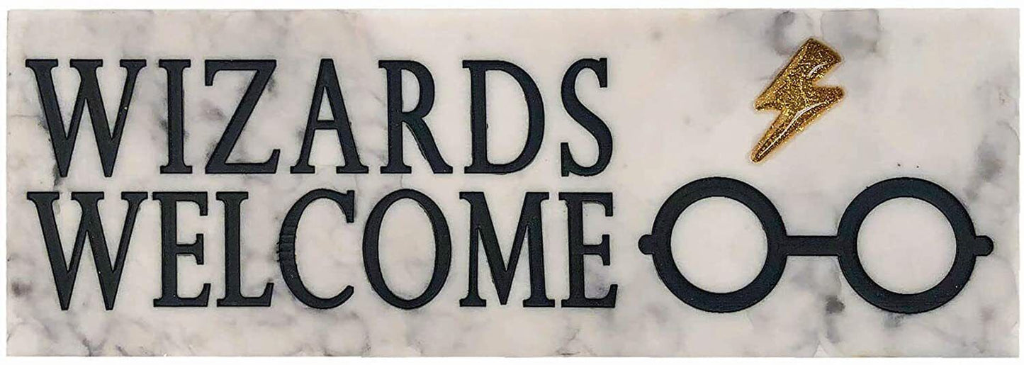 Spoontiques Wizards Welcome Decorative Sign, 7.75"