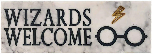 Spoontiques Wizards Welcome Decorative Sign, 7.75"