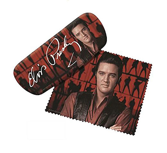 Spoontiques Padded Elvis Presley Eye Glass Case with Matching Lens Cloth