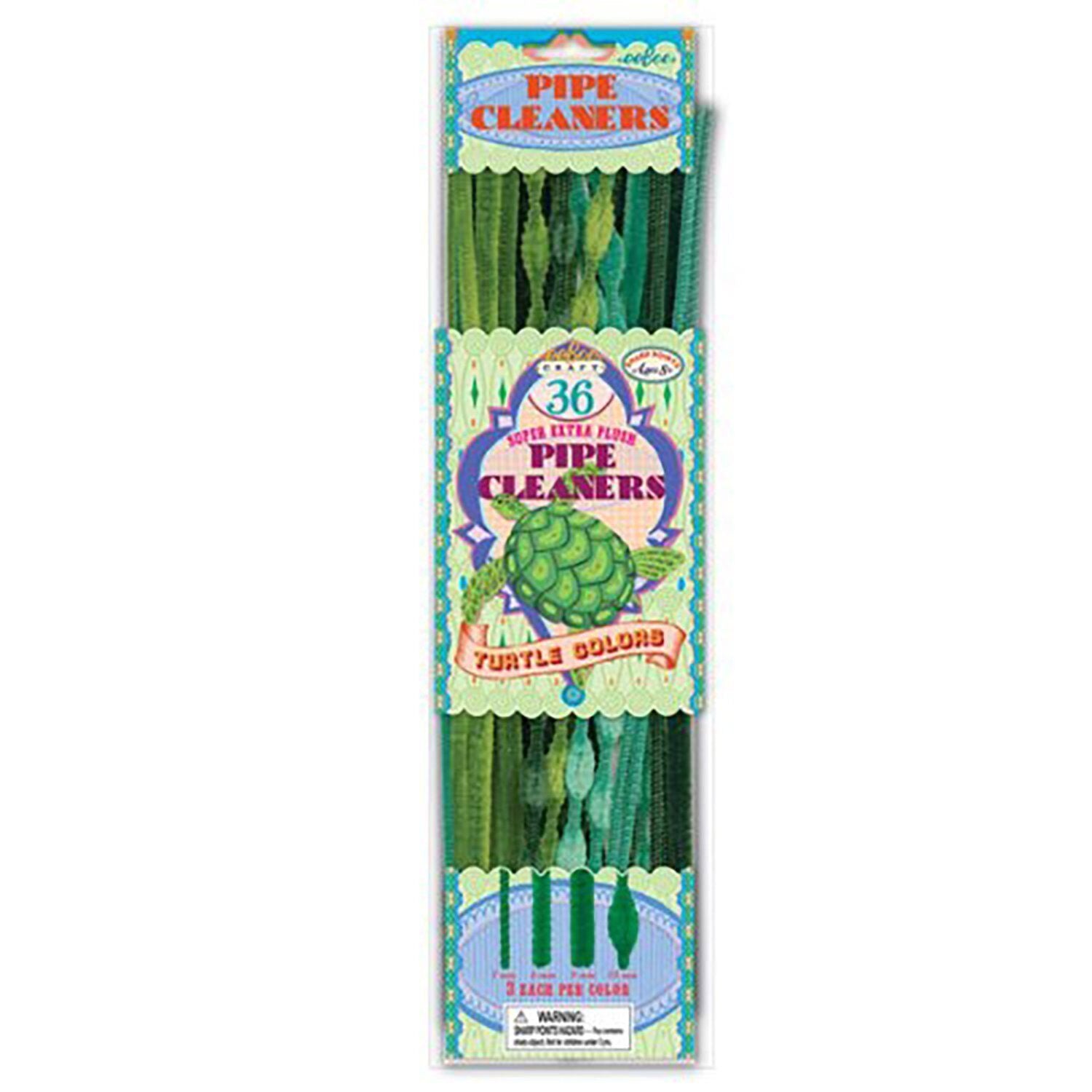 eeBoo Turtle Green Pipe Cleaners Craft Kit