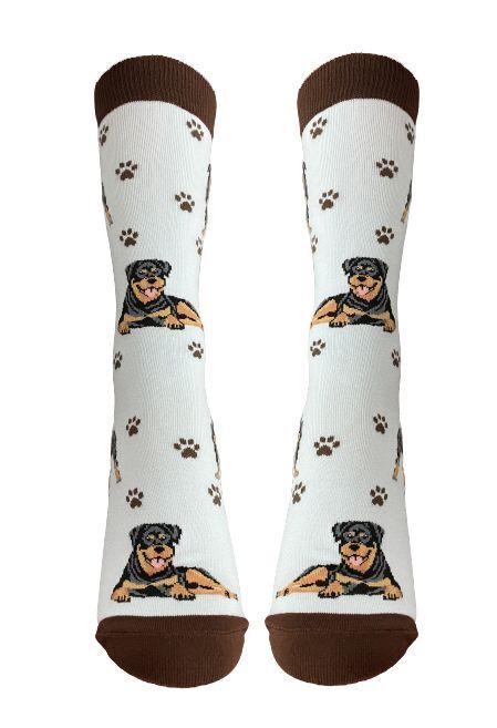 Happy Tails Rottweiler Dog Lover Socks - One Size Fits Most