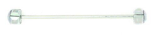Finishing Touch Square Crystal Ab Collar Bar Silver - Silver Finish