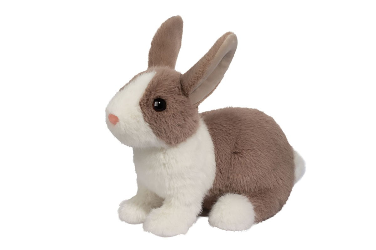 Douglas Grey and White Daffodil Dutch Bunny Plush Stuffed Animal Toy, 12"