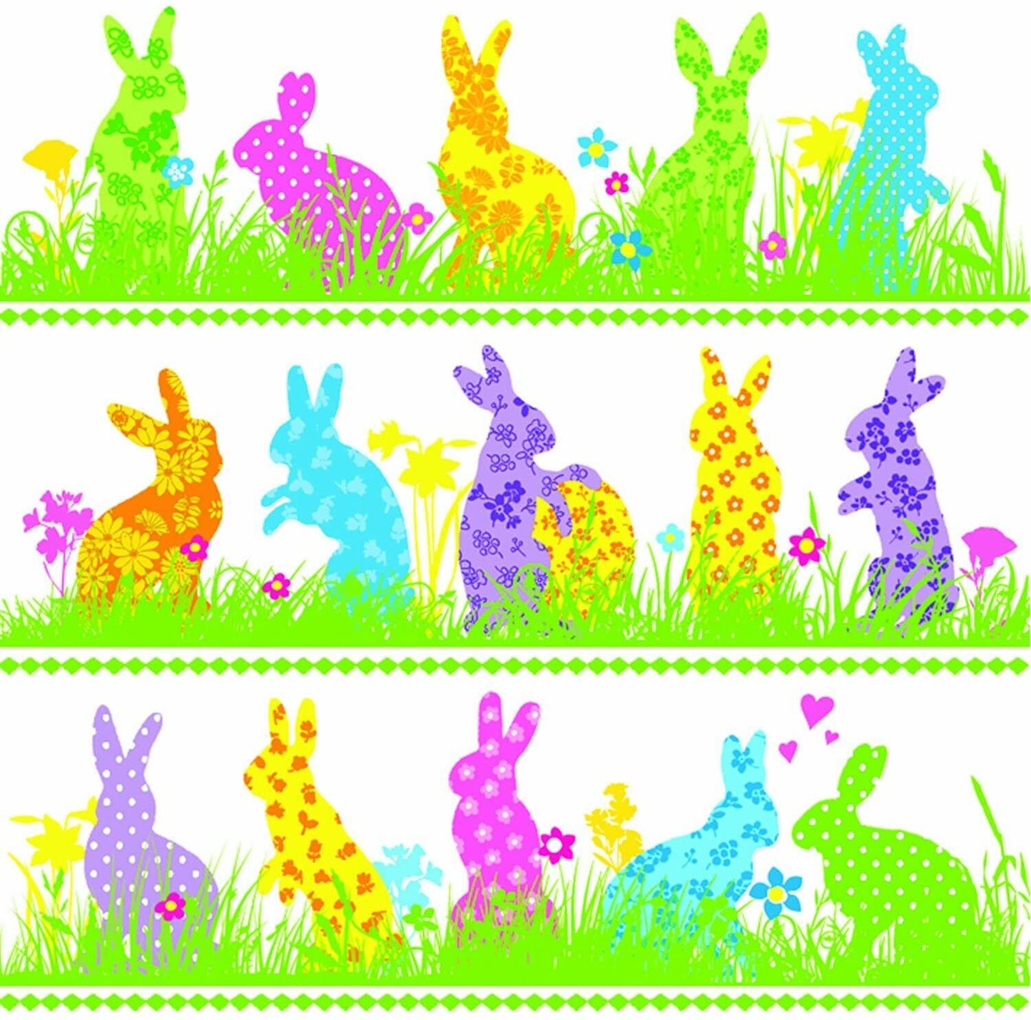 Paperproducts Design 6839 PPD Paper Beverage Napkin, 5 by 5-Inch, Easter Parade