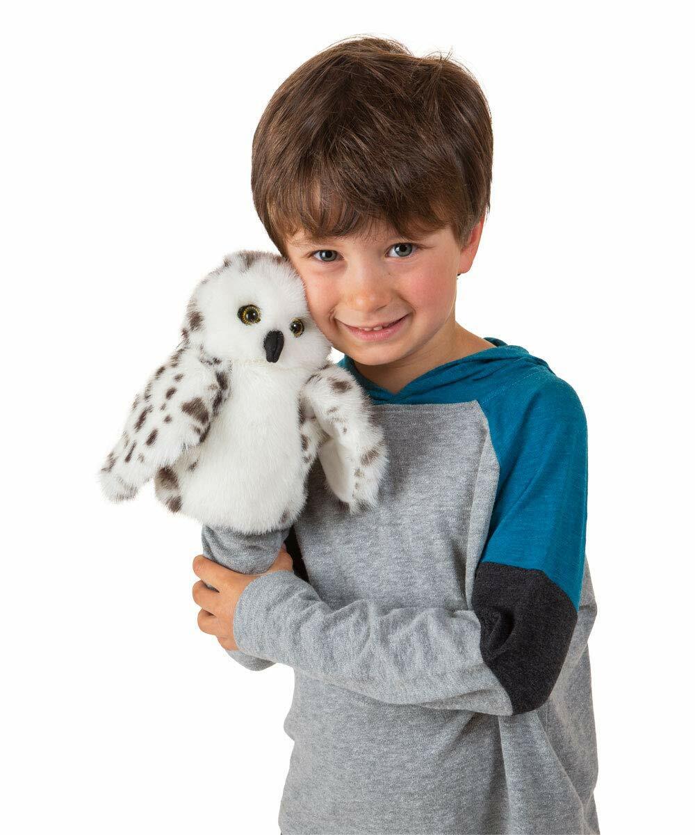Folkmanis Little Snowy Owl Little Puppet, 8"